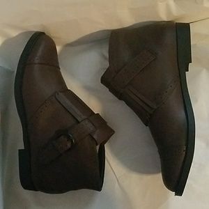 Rocket Dog Buckle Ankle Boots, brown, size 8, NWT